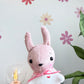 Pink Tea Cup Bunny, Bunny Doll, Pink Bunny, Bunny Plushie