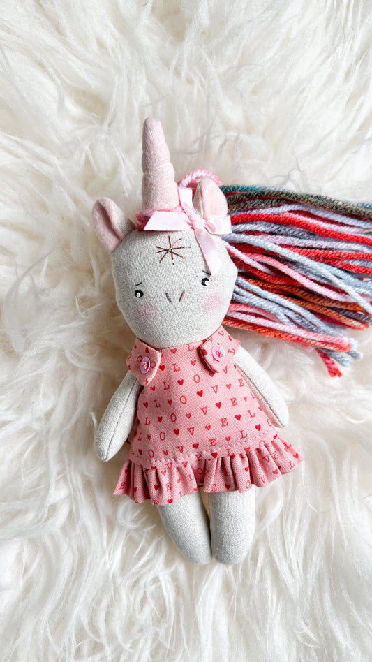 Mini Unicorn Doll, Unicorn Doll, Dollhouse Doll