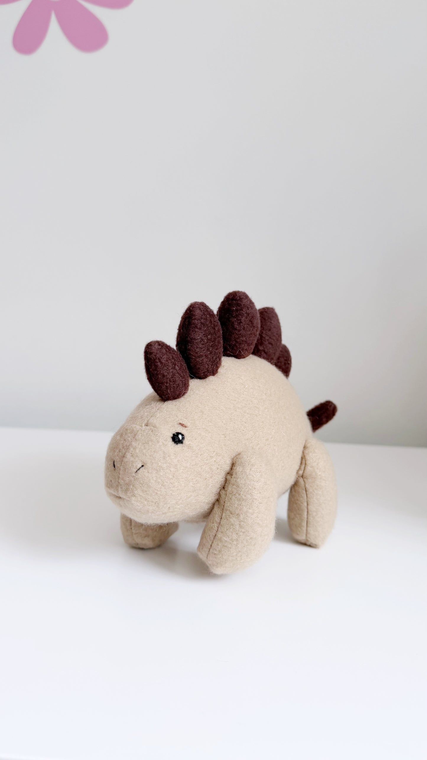 Stegosaurus Plushie, Taupe Stegosaurus