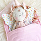 #3 Unicorn Doll, Rainbow Bed