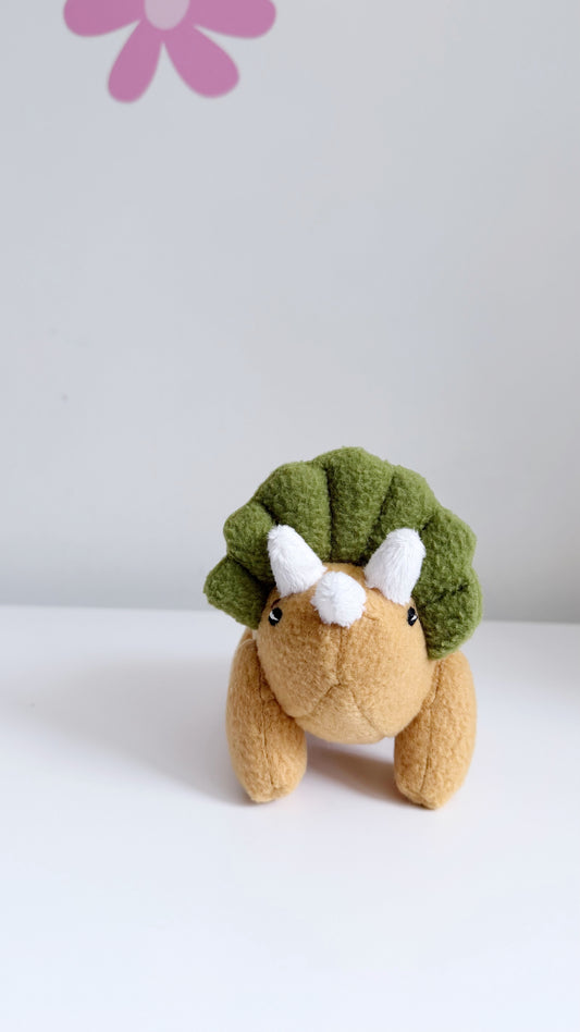 Triceratops Plushie, Yellow Triceratop
