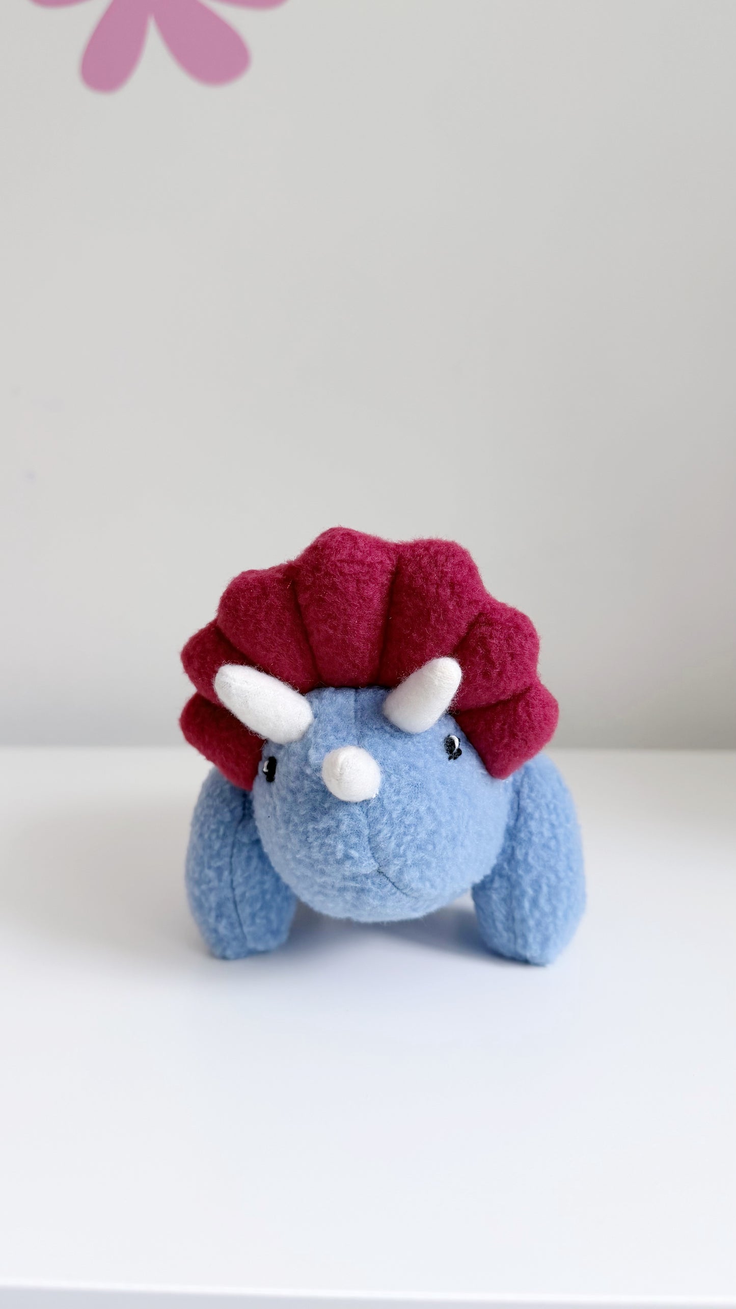 Triceratops Plushie, Blue Triceratop