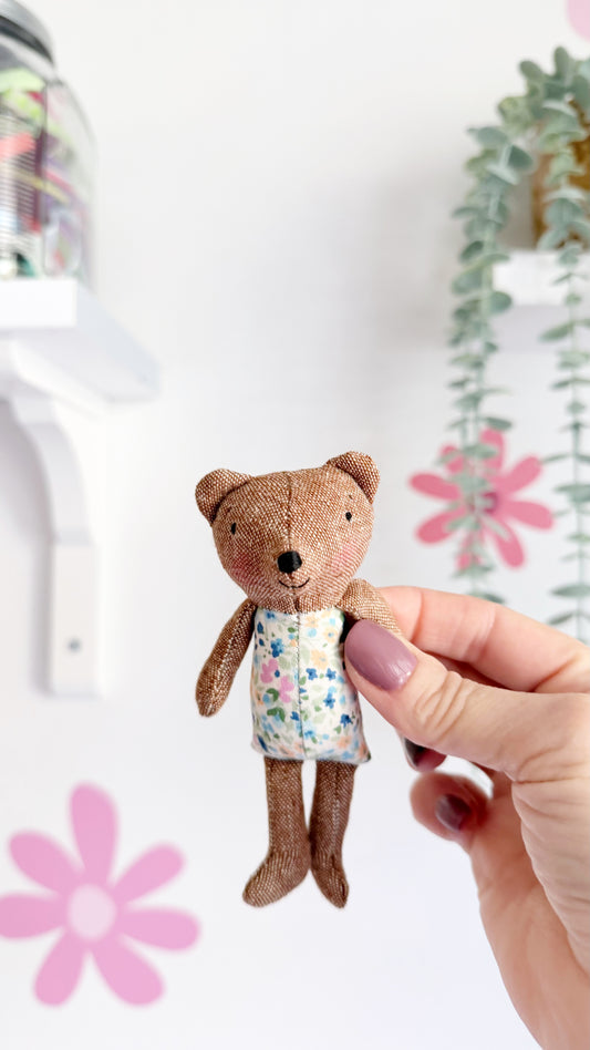 Sister Bear, Bear Doll, Mini Doll,Dollhouse Doll, Dollhouse Bear