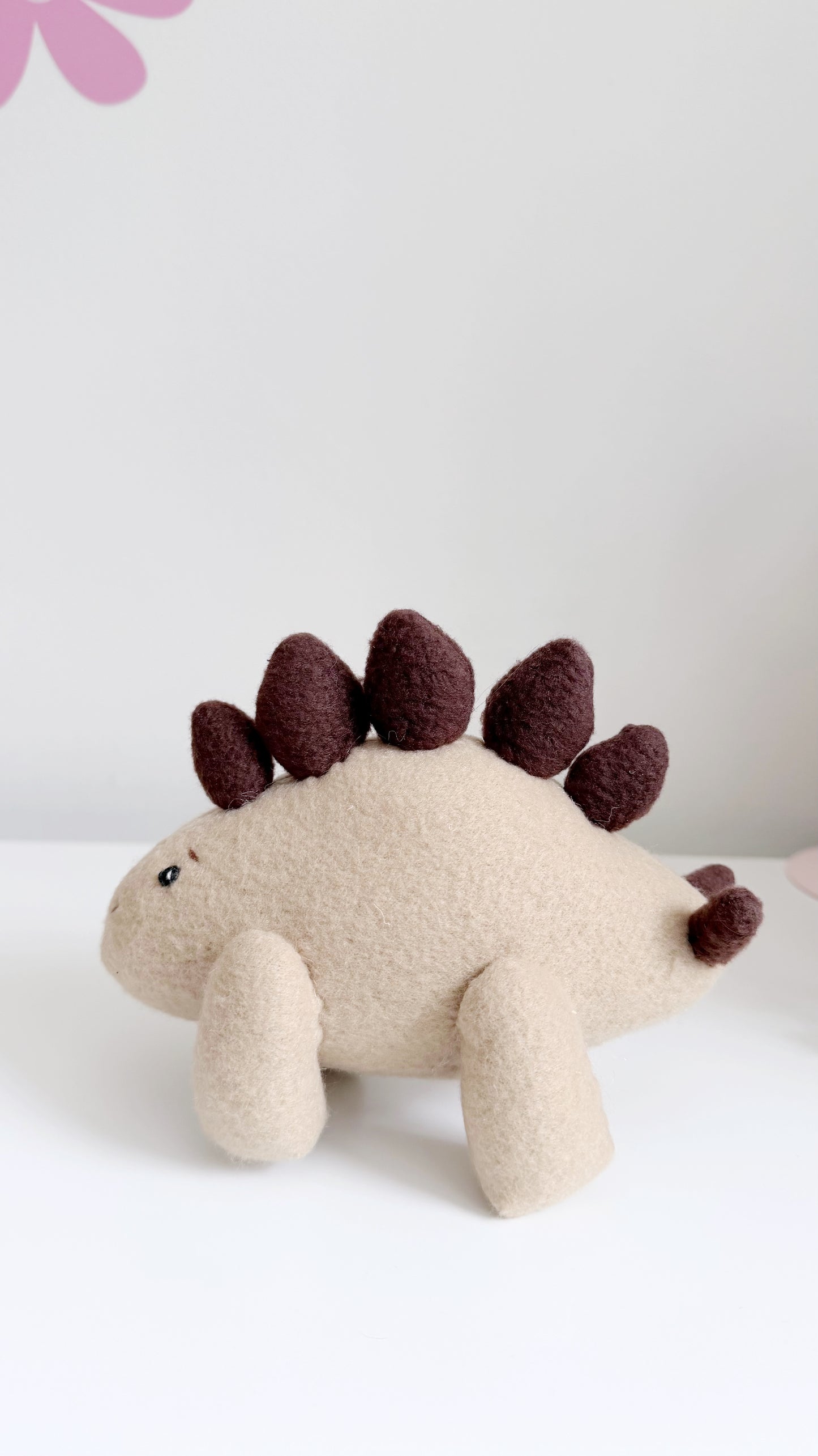 Stegosaurus Plushie, Taupe Stegosaurus