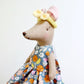 Floral Dress Pocket Mouse, Mouse Doll,  Mouse Doll