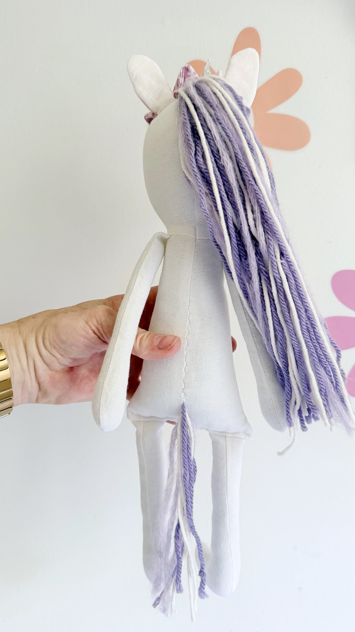 Unicorn Doll, Unicorn Fabric Doll, Textile Unicorn