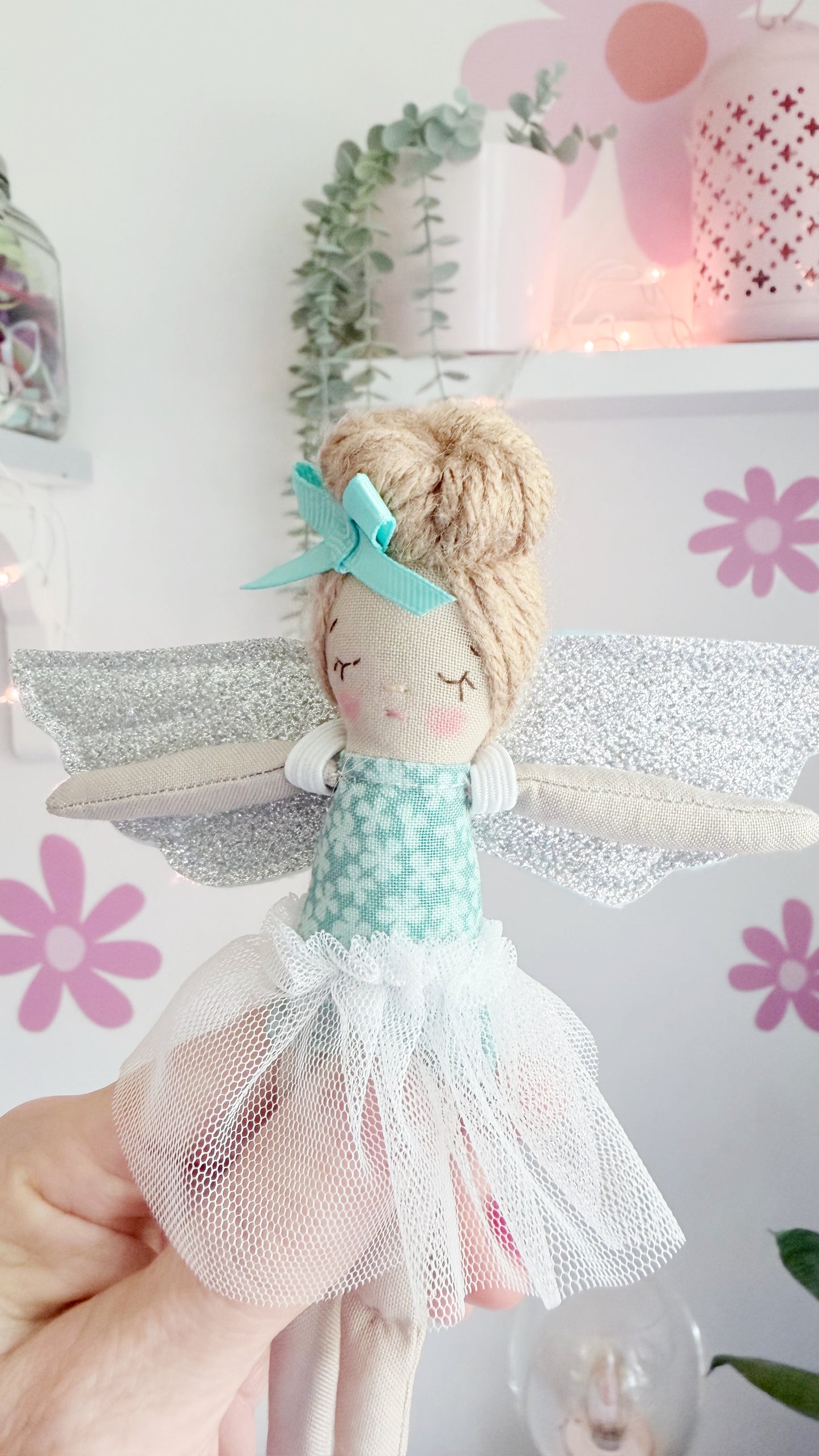 Teal Fairy Doll, Pocket Doll, Fairies