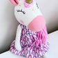 Unicorn Doll, Unicorn Fabric Doll, Textile Unicorn
