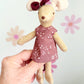 Maroon Pocket Mouse, Mouse Doll, Purple Mouse Doll