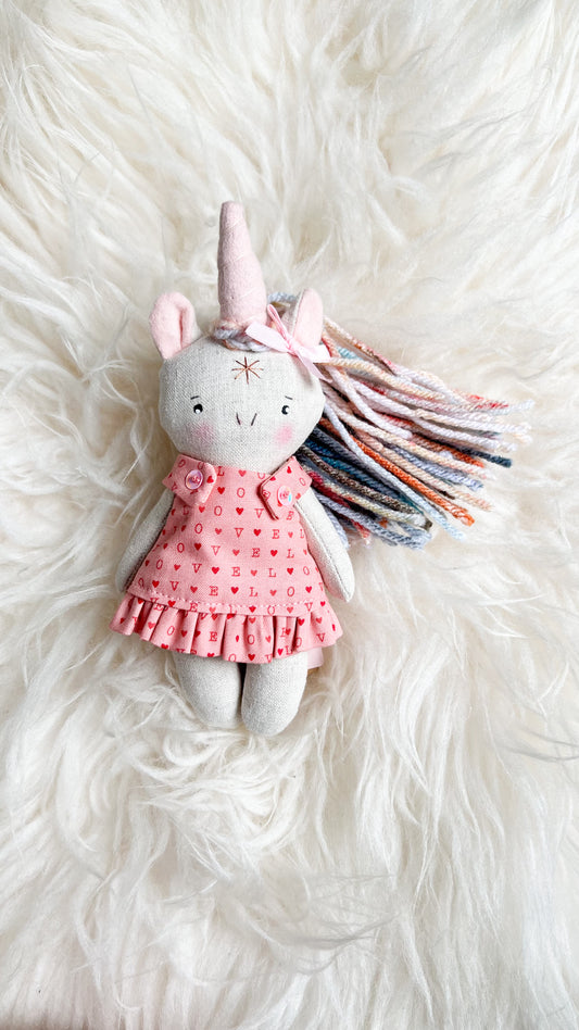 Mini Unicorn Doll, Unicorn Doll, Dollhouse Doll