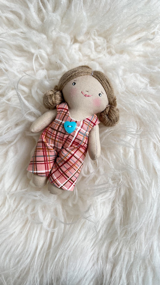 Mini Girl Doll, Girl Doll, Blonde Hair Doll, Dollhouse Doll