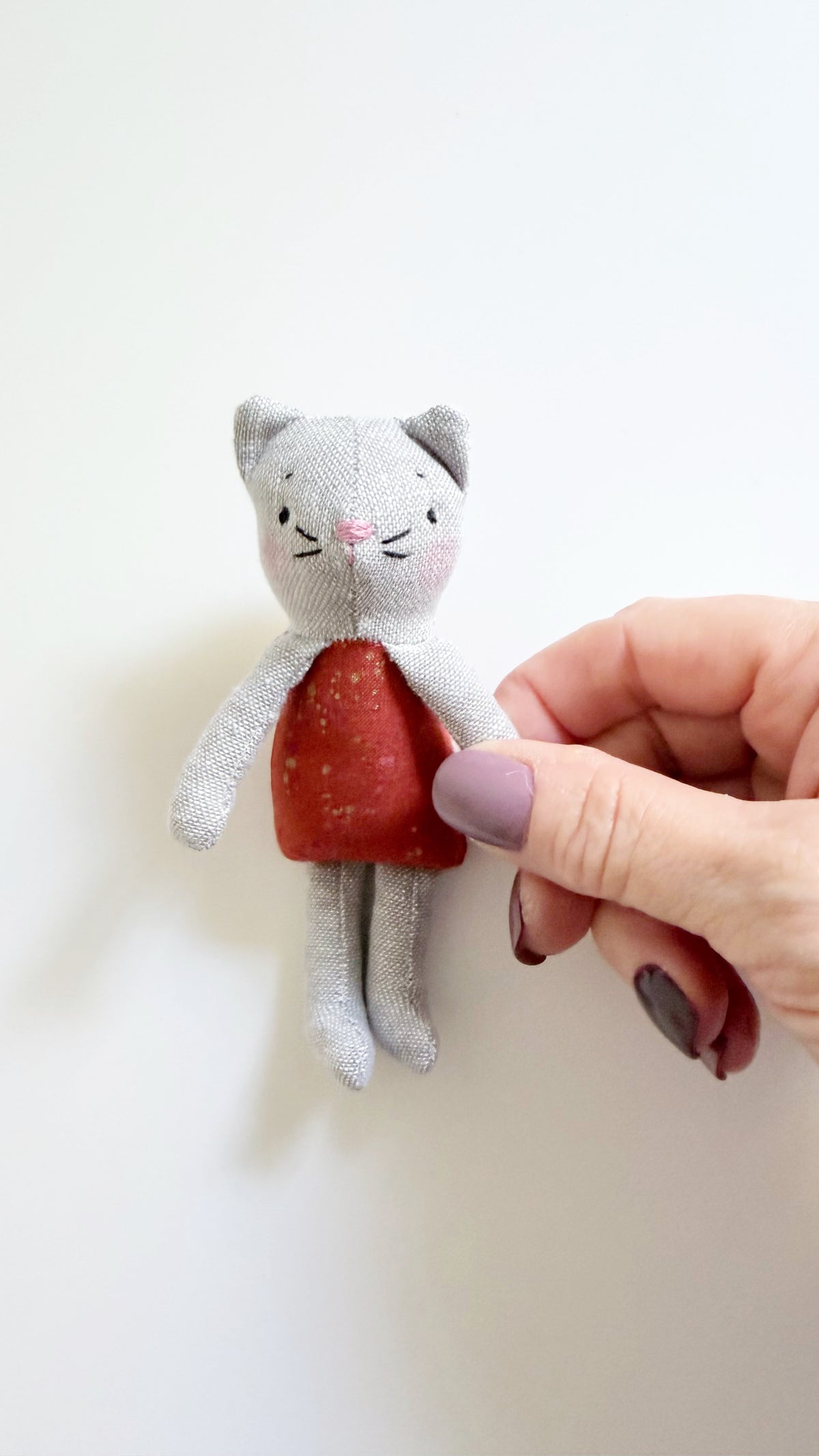 Sister Cat, Cat Doll, Mini Doll,Dollhouse Doll, Dollhouse Cat