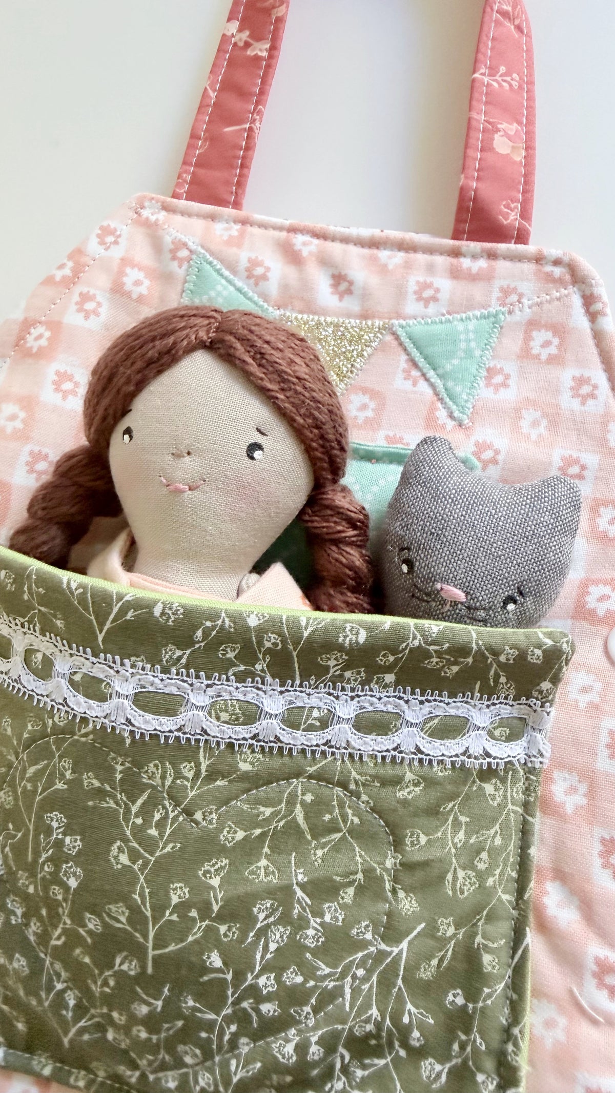 Travel Dollhouse, Portable Doll House, Fabric Dollhouse, Quiet Book