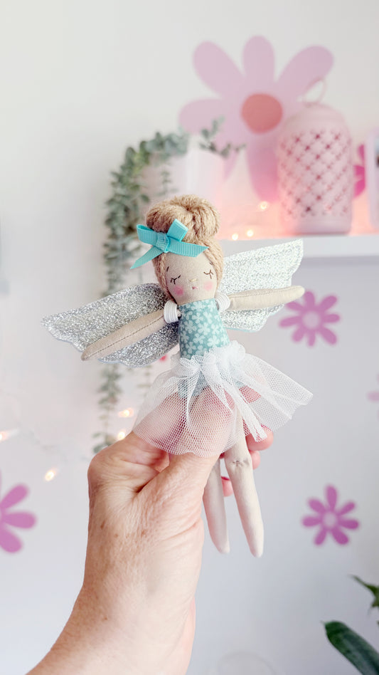 Teal Fairy Doll, Pocket Doll, Fairies