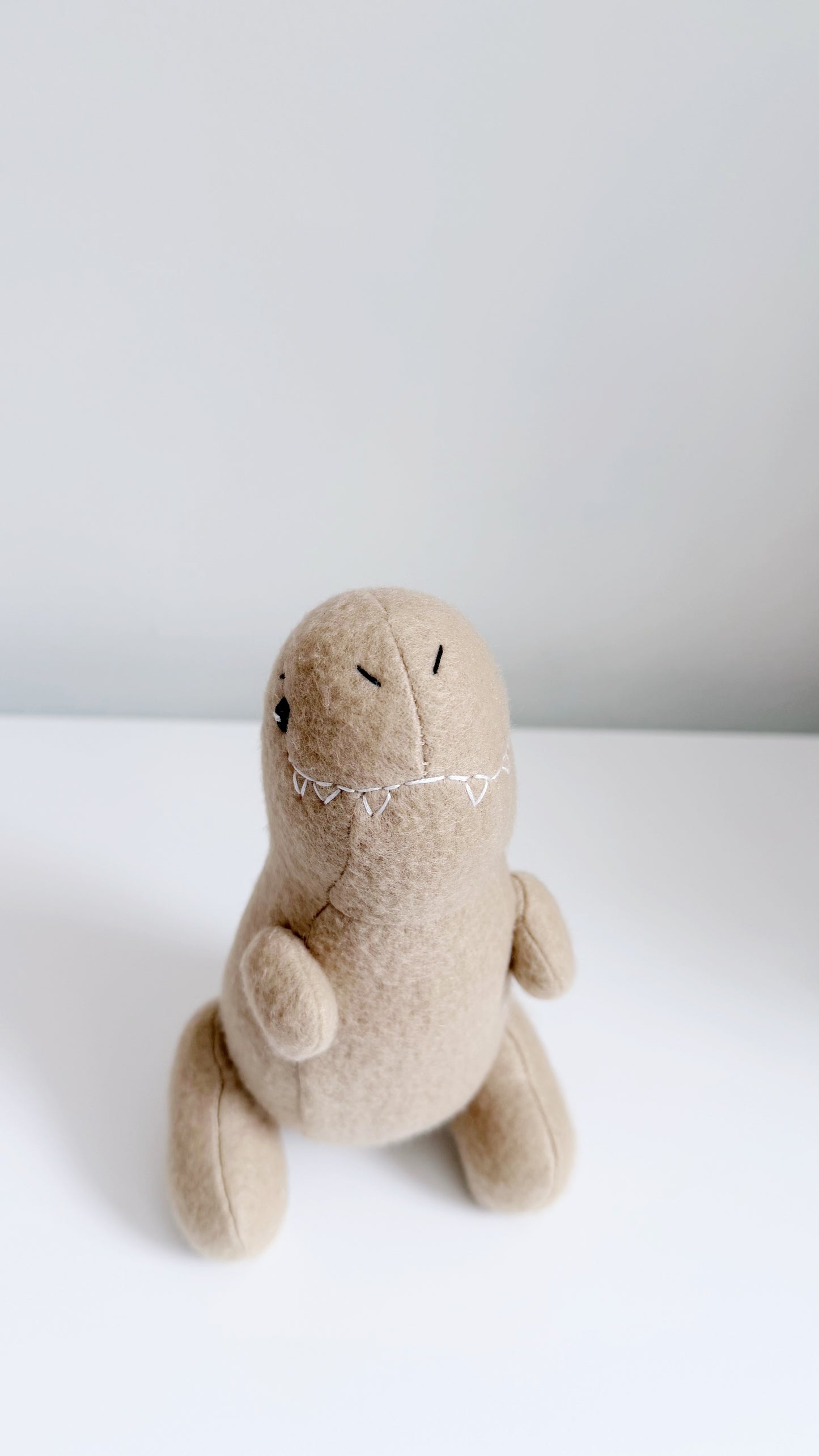 TRex Plushie, Taupe TRex