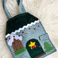 Travel dollhouse, mini dollhouse, Fabric Dollhouse