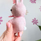 Pink Tea Cup Bunny, Bunny Doll, Pink Bunny, Bunny Plushie