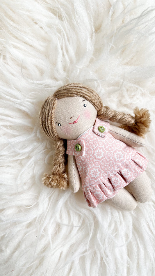 Mini Girl Doll, Girl Doll, Blonde Hair Doll, Dollhouse Doll