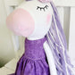 Unicorn Doll, Unicorn Fabric Doll, Textile Unicorn