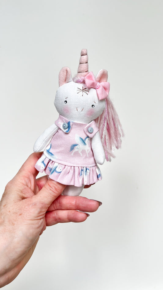 Mini Unicorn Doll, Unicorn Doll, Dollhouse Doll