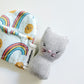 Cat cozy pal, cat doll, Pocket Pal, Animal in a Bed