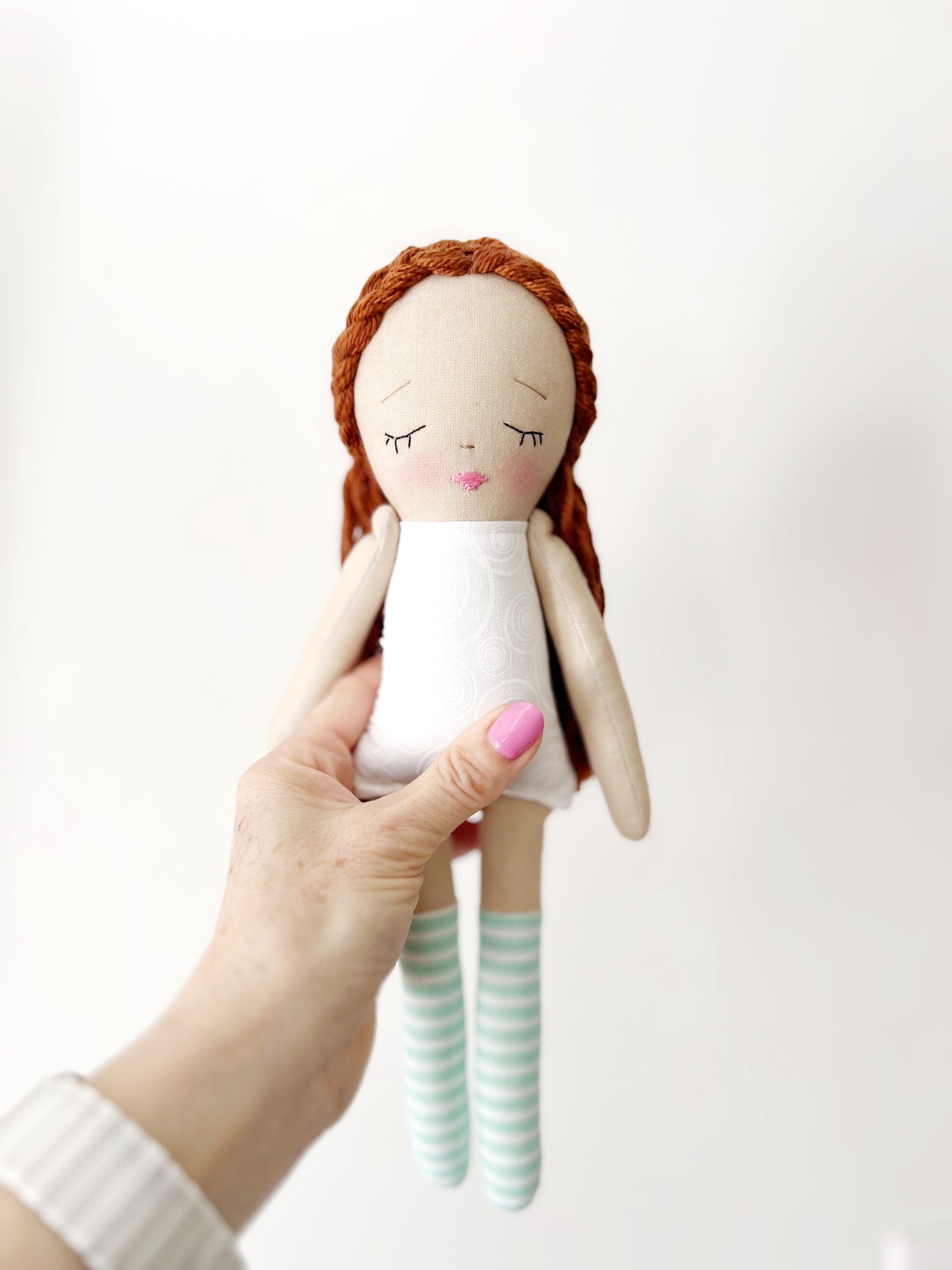 Heirloom Doll, Handmade Doll, Dress Up Doll, Yarn Haired Doll