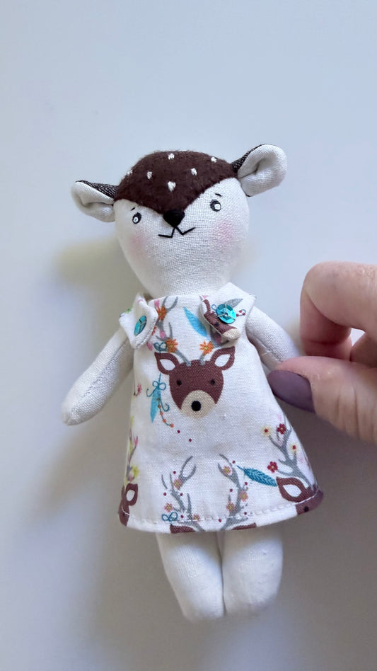 Deer Doll, Pocket Deer, Animal Doll, Pocket Animal