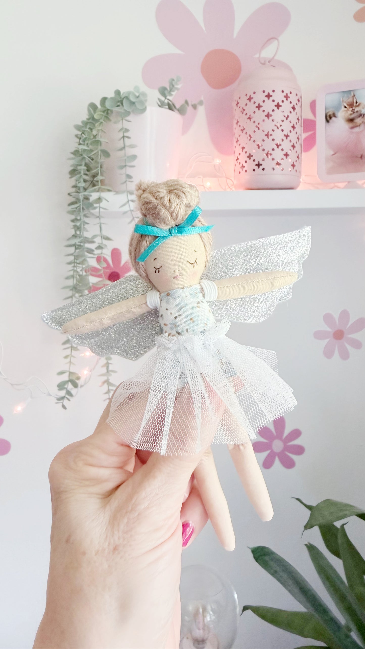 Teal Fairy Doll, Pocket Doll, Fairies