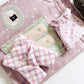 Travel Dollhouse, Pink/Green Fabric Dollhouse