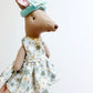 Blue floral Dress Pocket Mouse, Mouse Doll,  Mouse Doll