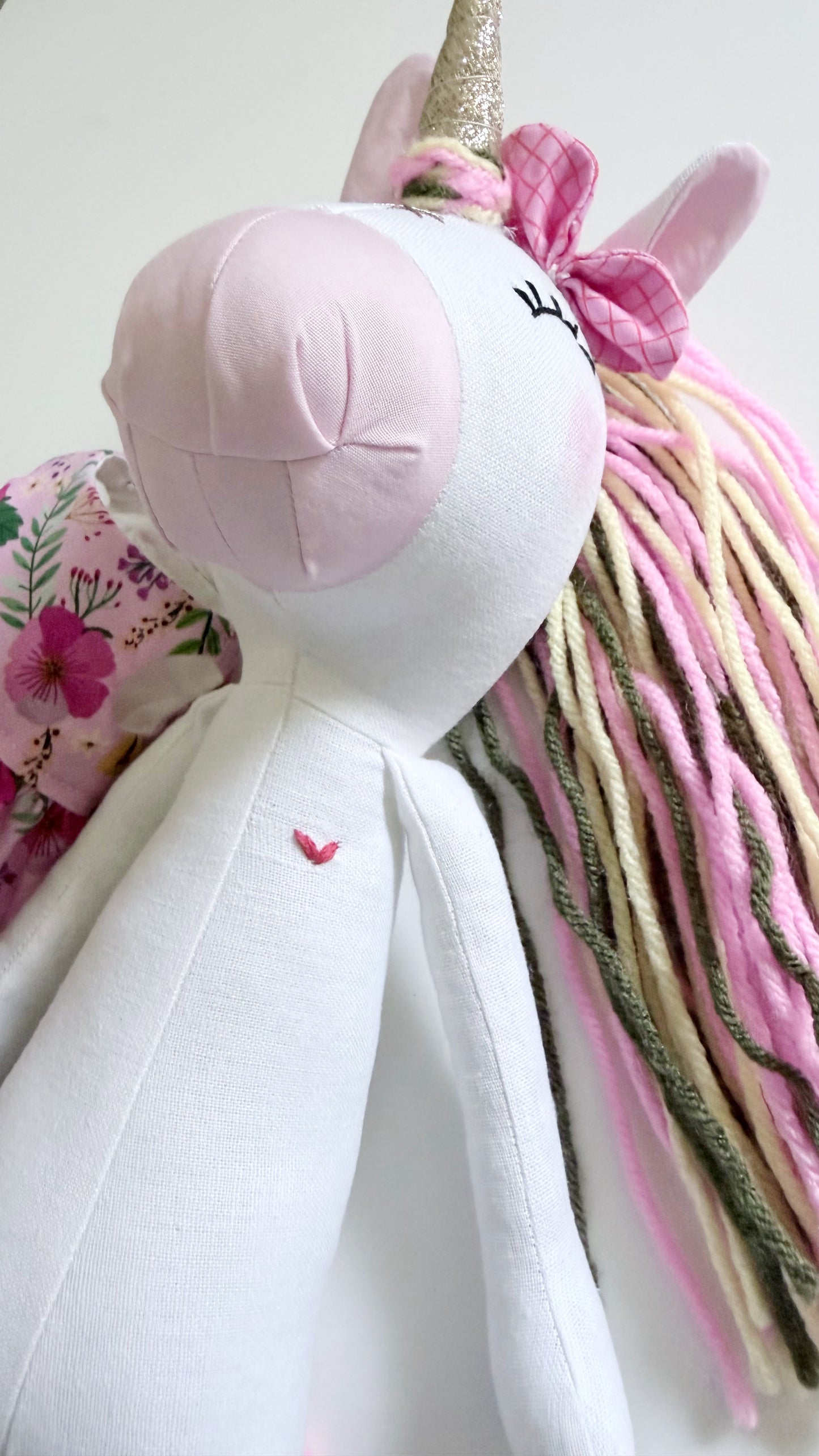 Unicorn Doll, Unicorn Fabric Doll, Textile Unicorn