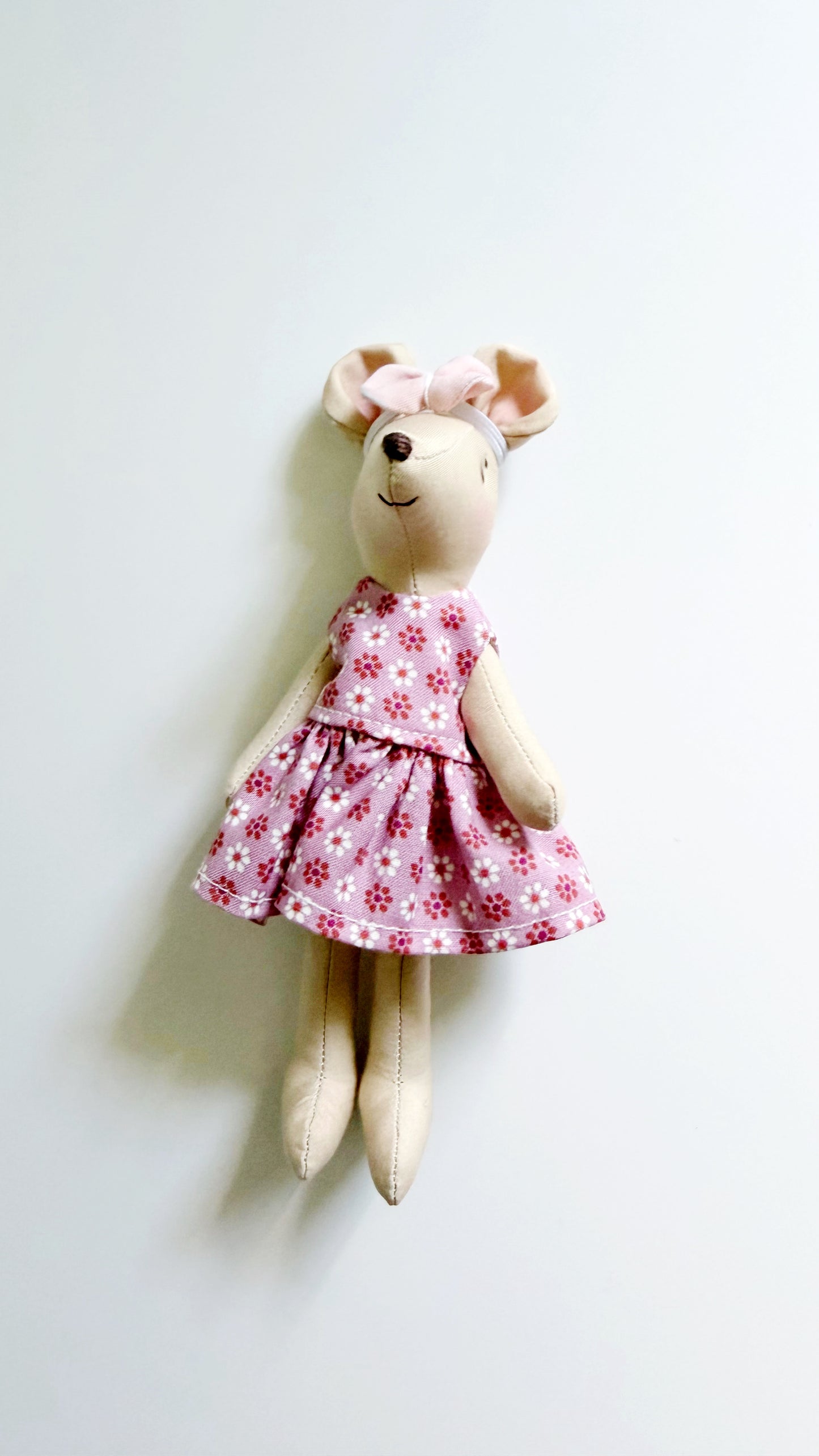 Pink Dress Pocket Mouse, Mouse Doll,  Mouse Doll