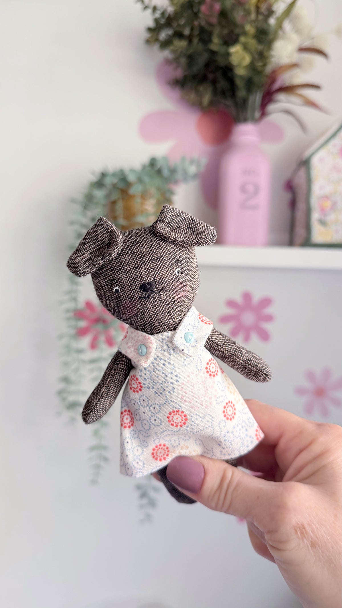 Mini Dog Doll, Dog Doll, Dollhouse Doll