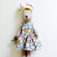 Floral Dress Pocket Mouse, Mouse Doll,  Mouse Doll