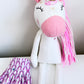 Unicorn Doll, Unicorn Fabric Doll, Textile Unicorn