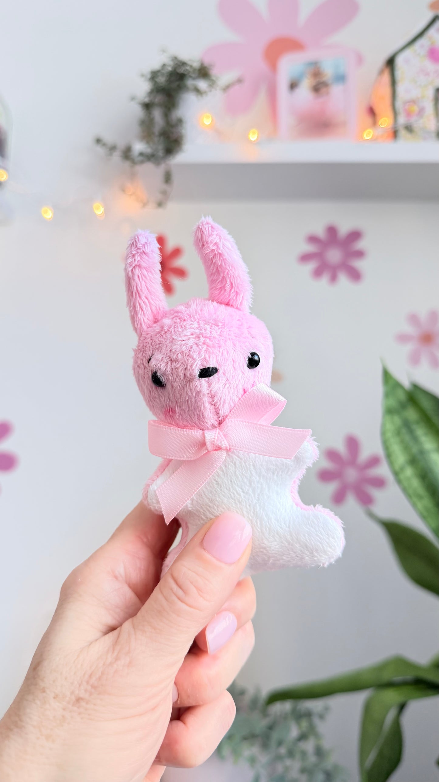 Pink Tea Cup Bunny, Bunny Doll, Pink Bunny, Bunny Plushie