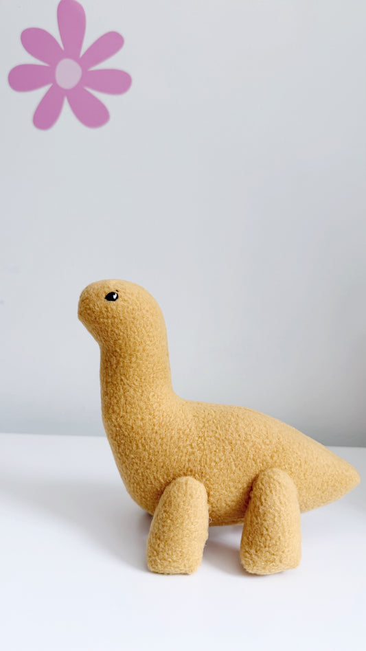 Yellow  Brontosaurus, Dino Plushie 