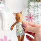 Sister Fox, Fox Doll, Mini Doll,Dollhouse Doll, Dollhouse Fox