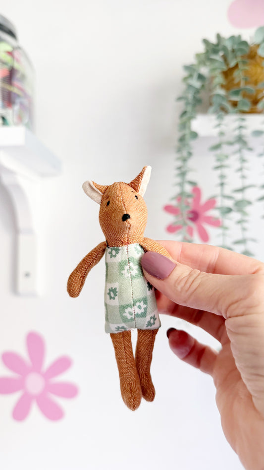 Sister Fox, Fox Doll, Mini Doll,Dollhouse Doll, Dollhouse Fox