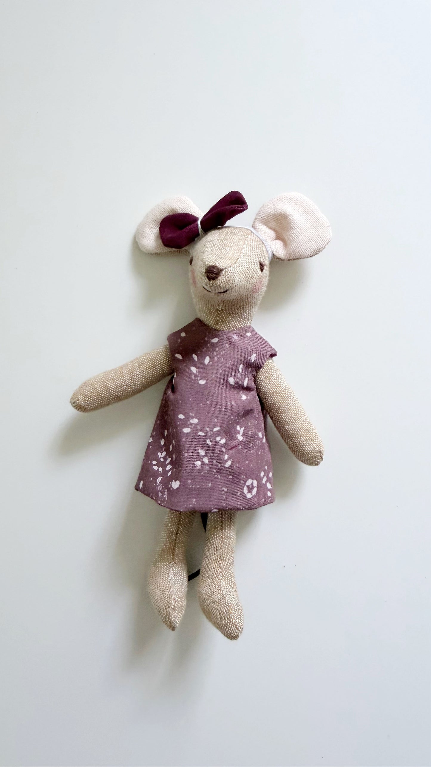 Maroon Pocket Mouse, Mouse Doll, Purple Mouse Doll