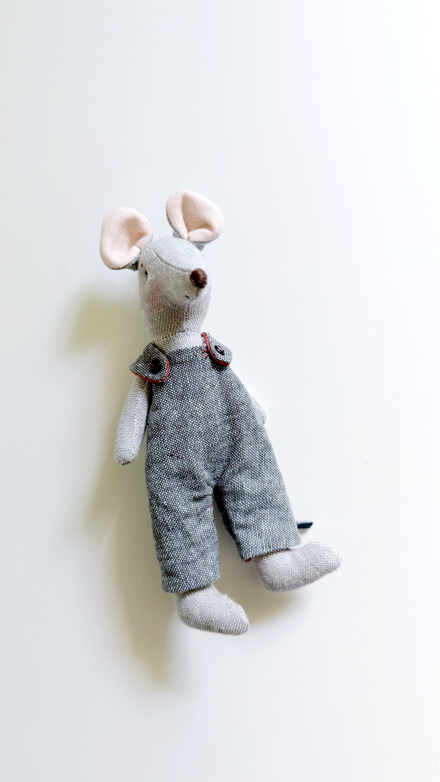 Blue Overalls Pocket Mouse, Mouse Doll,  Mouse Doll
