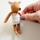 Sister Fox, Fox Doll, Mini Doll,Dollhouse Doll, Dollhouse Fox