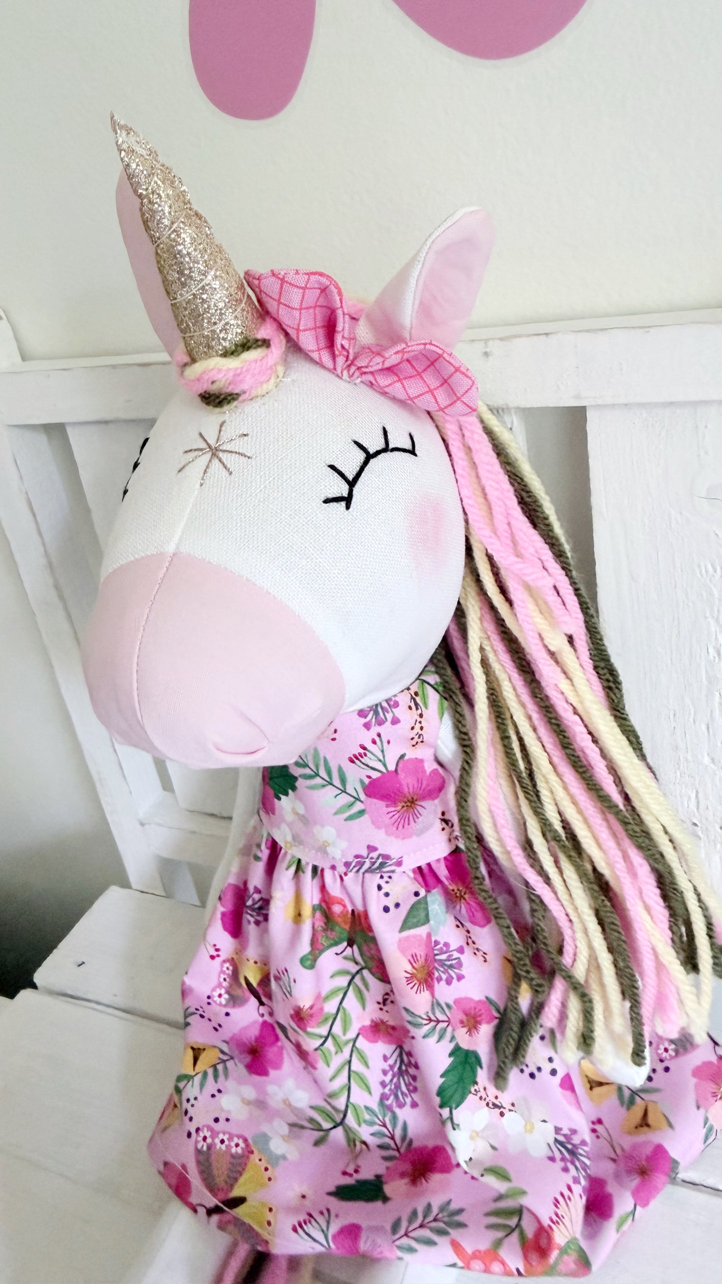 Unicorn Doll, Unicorn Fabric Doll, Textile Unicorn