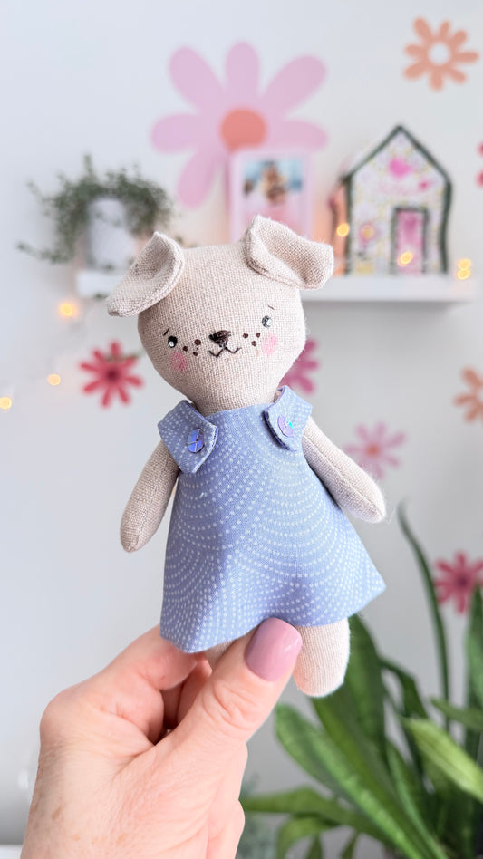 Mini Dog Doll, Dog Doll, Dollhouse Doll