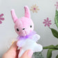 Pink Tea Cup Bunny, Bunny Doll, Pink Bunny,Bunny Plushie