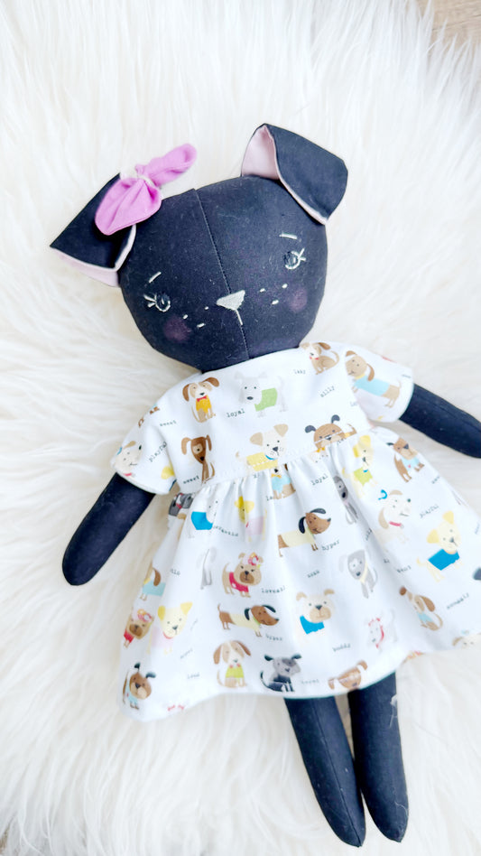Dog Doll, puppy doll, dress up doll