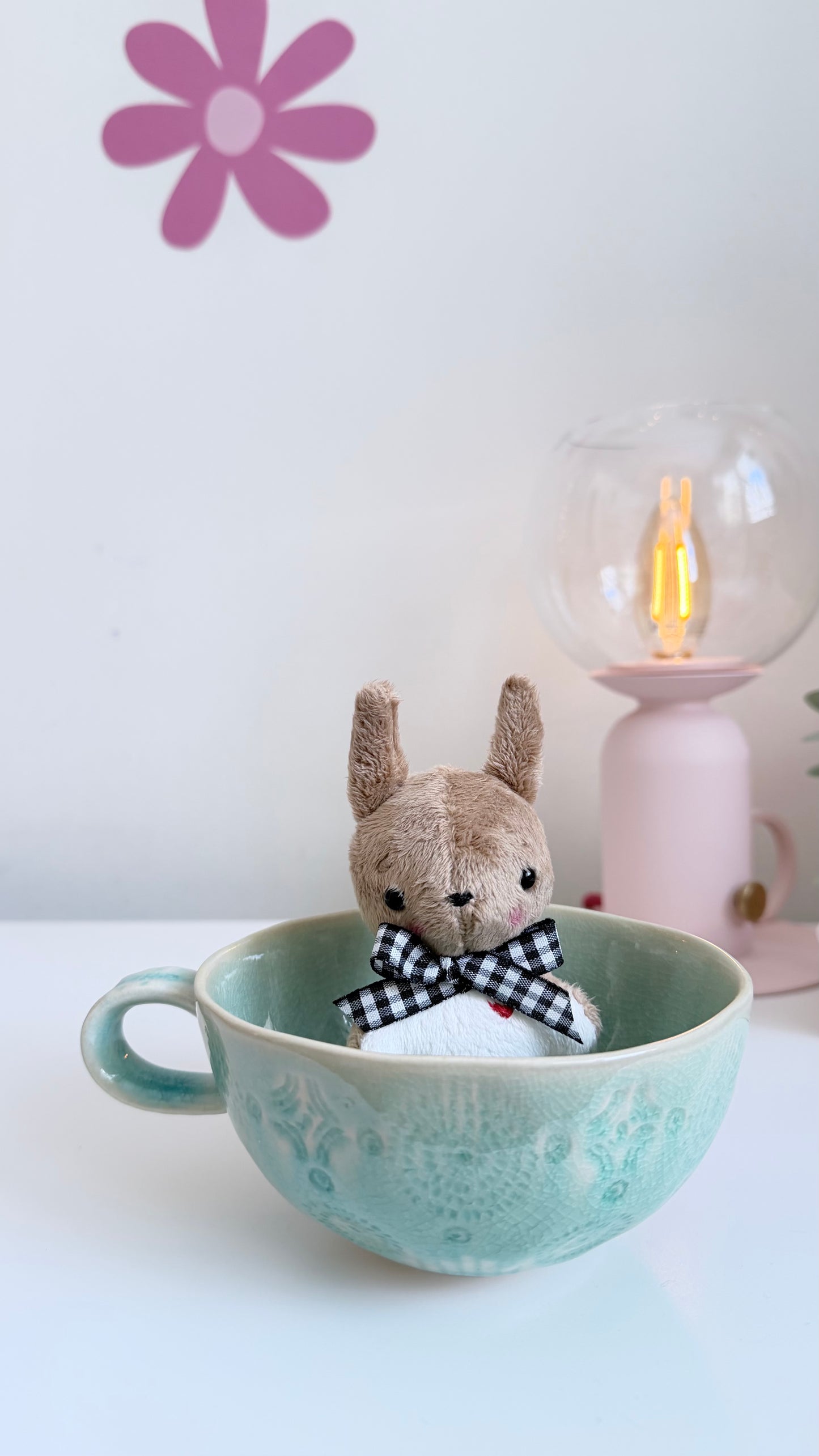 Brown Tea Cup Bunny, Bunny Doll, Brown  Bunny, Bunny Plushie