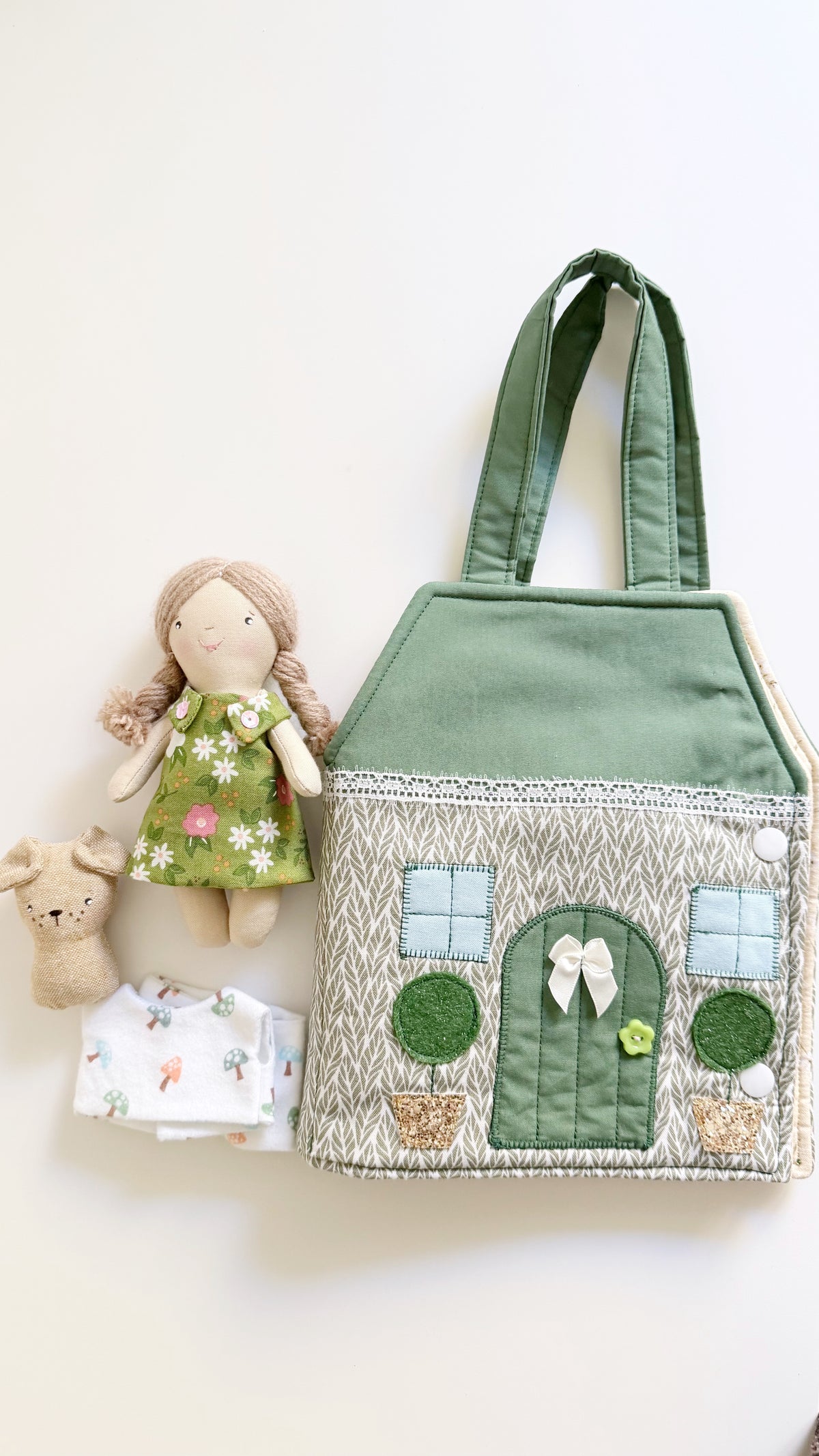 Travel Dollhouse, Portable Doll House, Fabric Dollhouse, Quiet Book