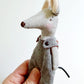 Blue Overalls Pocket Mouse, Mouse Doll,  Mouse Doll