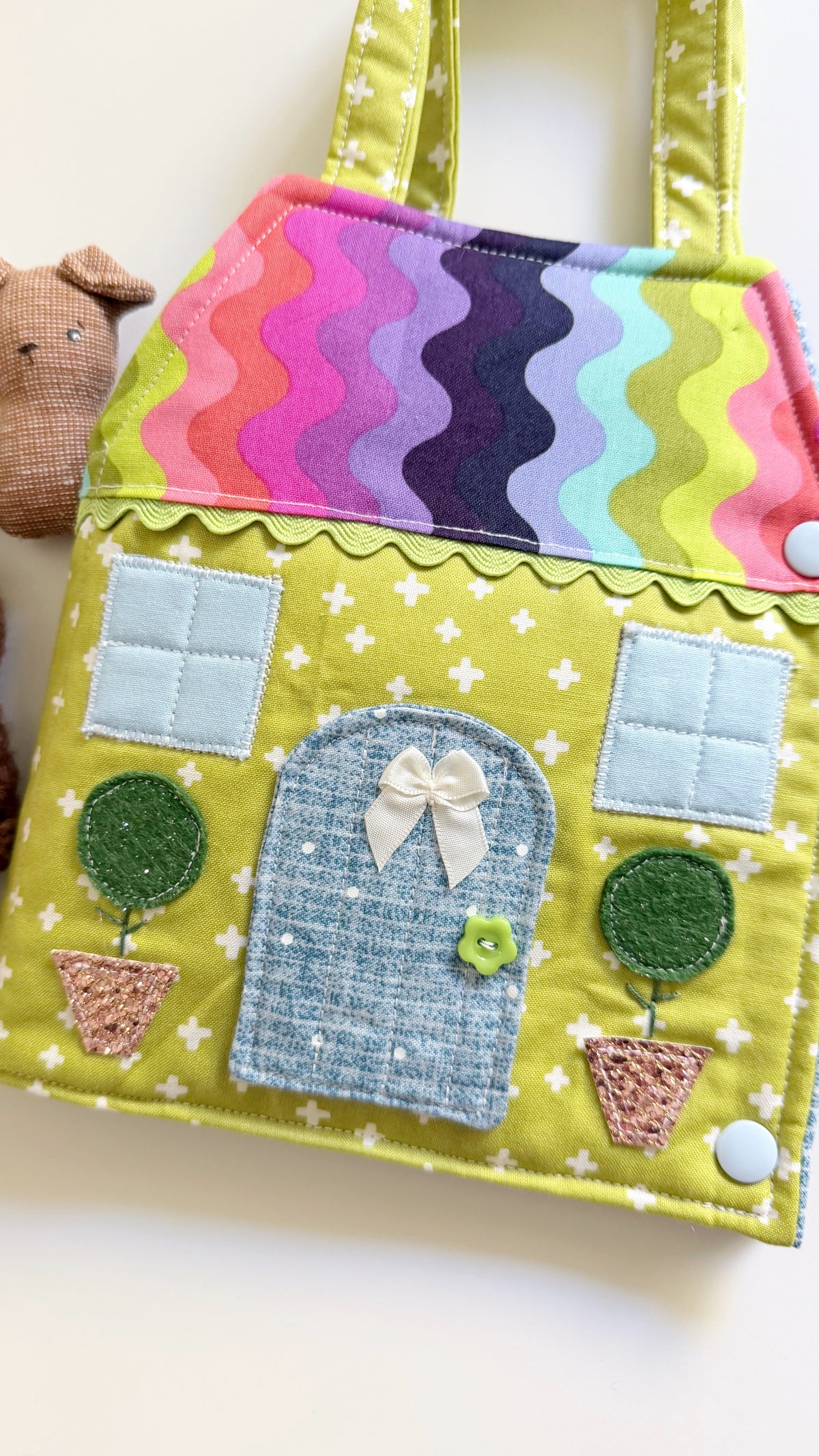 Travel Dollhouse, Portable Doll House, Fabric Dollhouse, Quiet Book